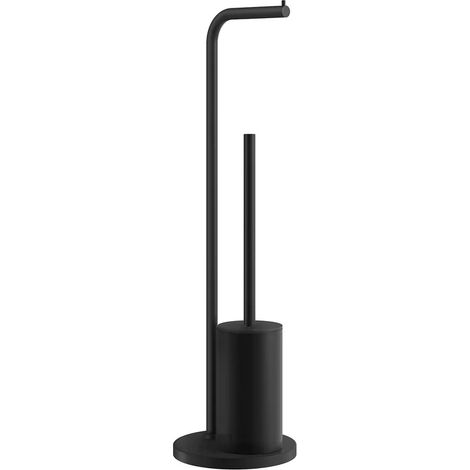 Smedbo Toilettenpapierhalter/WC-Bürste. Standmodell. Schwarz. BB1232 (1/3)