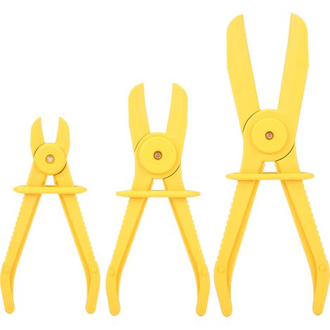 Set mit 3 flexiblen Kunststoffschlauchschellen für Brems-, Kraftstoff- und Wasserschläuche