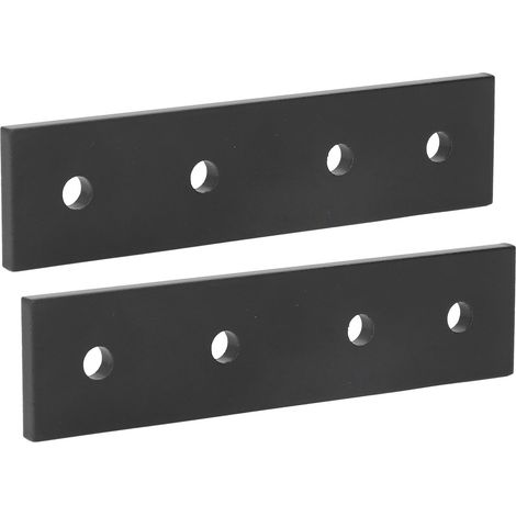 2 plaques de fixation plates en alliage d'aluminium à 4 trous, équerres droites pour profilé 3030, connecteurs métalliques pour assemblage, lot de 2 (1/5)