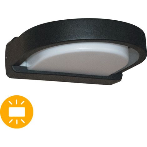 Wandleuchte geschmack. ip54 1xe27 l.27xb.25xh.25xh.8cm aluminium+plastik schwarz/weiss