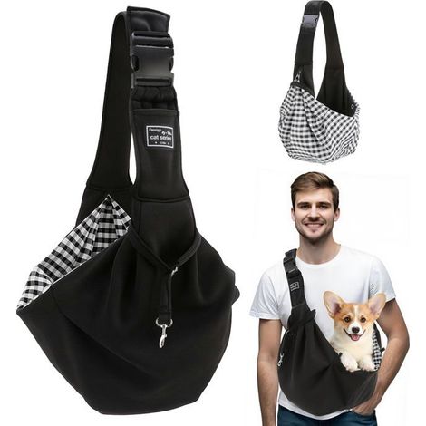 BelleRise - Sac de transport pour chien pour un petit chien jusqu'à 7,5 kg, sac de transport pour chien réglable avec corde de sécurité (1/5)