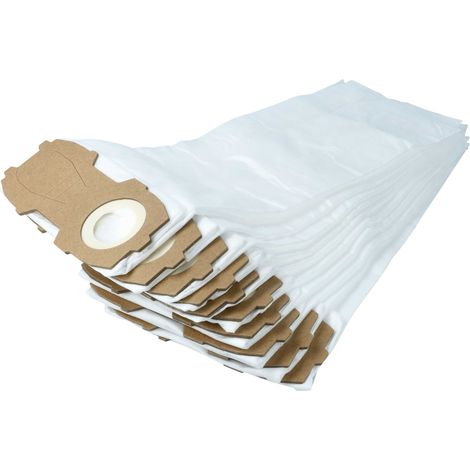 vhbw 10x sacchetto compatibile con Vorwerk folletto VK 118, VK 119, VK118, VK119, VK120 aspirapolvere - in microfibra, 21,5cm x 18cm, bianco