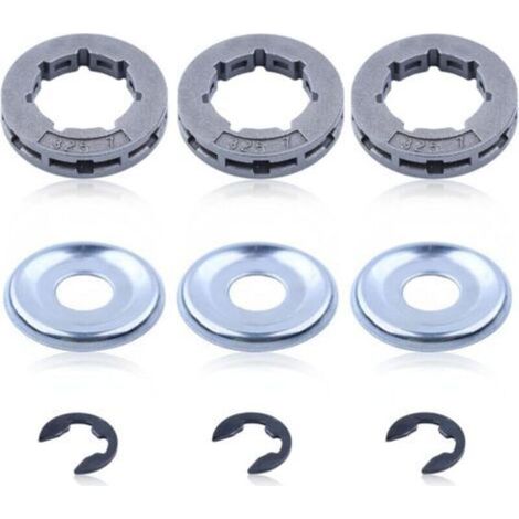 Pignon de Jante.325'' 7 Dents pour STIHL 021 024 025 028 MS 250 Tronçonneuse et Plus de Modèles, Roue à Chaîne à Anneau Universel 325 Bague Pignon Kit de Pièces de Rechange Accessoire