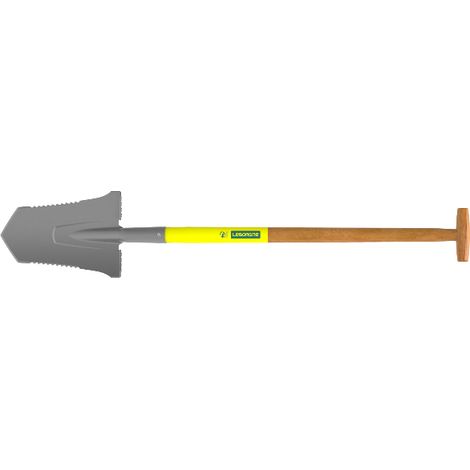 Leborgne – Louchet transplantation 33 cm – Manche béquille en bois certifié PEFC – Profil idéal pour déraciner arbustes – Outil pour planter/transplanter