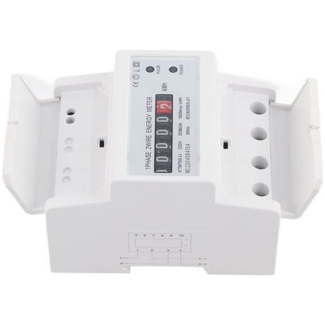 Compteur électrique électronique 220V 1 phase 2 fils 4P sur rail DIN (20(80)A) (1/5)