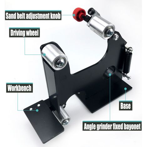 Tête de ponçage à bande 30 mm pour meuleuse d’angle – Convertisseur pour transformer votre outil en ponceuse – Idéal pour polir et sabler (1/5)