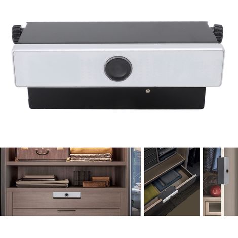 [Cerradura inteligente biométrica] - [Cerradura segura] + [Diseño innovador] + [Cerradura para armario con huella dactilar - ABS negro] + [Dimensiones: 145 x 78 x 58 mm] (1/5)