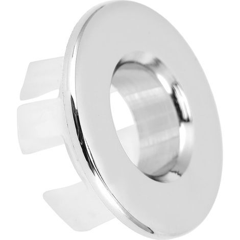 Anneau De Trop-Plein D'évier, Anneaux De Débordement D'Évier Couvercle De Trop-Plein D'évier De Lavabo en Laiton Trou D'évier Circulaire pour Bain Cuisine(Argent)