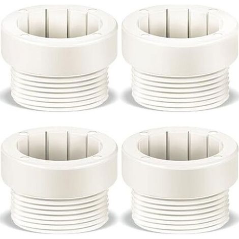 Lot de 4 adaptateurs stabilisateurs filetés pour parasol de piscine de 1,75 po pour terrasse extérieure (1/4)