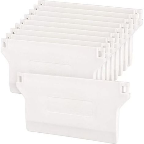 Plaque de Lestage Store Californien - Kit de Réparation Poids de Store Vertical de Rechange 89 mm - Blanc (10 pcs) (1/4)