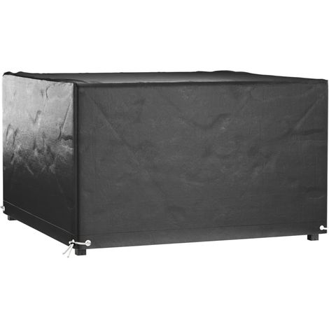 Housse de salon de jardin,Housse Table et Chaise de Jardin de Protection 8 œillets 132x132x80 cm carré -YZ801441 (1/5)