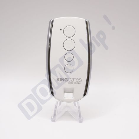 King Gates Télécommande Stylo 4K Blanche - Fréquence 433.92 MHz - 4 Canaux - Sécurité Rolling Code - Portée jusqu'à 150m - Compatible Portails et Portes Motorisées (1/5)