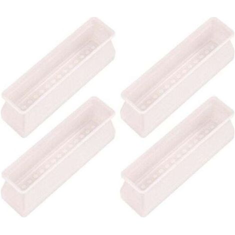 Lot de 4 Embouts Rectangulaires en Silicone pour Pieds de Chaise et Meubles, Protections Anti-Rayures pour Jambes de Table (1/4)
