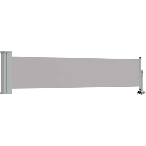 Toldo lateral retráctil de jardín gris 60x300 cm vidaXL
