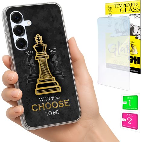 Custodia per Samsung Galaxy S25 FE, cover fotografica, cover posteriore + vetro 9H (1/5)