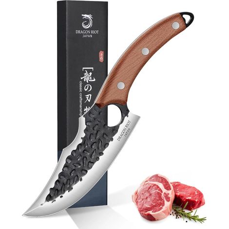 Japanese Viking Knife for Outdoor BBQ Forged Boucherl Knife for Outdoor BBQ, Gift Idea for Men (No Case) (1/5)