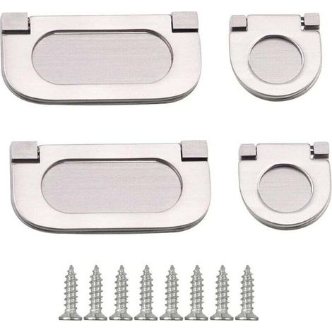 Maniglie invisibili da 4 pezzi, maniglie per cassetti, maniglie incassate, maniglie per porte, XU, maniglie per cucina, maniglie per cassetti di armadi, maniglie per mobili da camera da letto, ferrame (1/4)