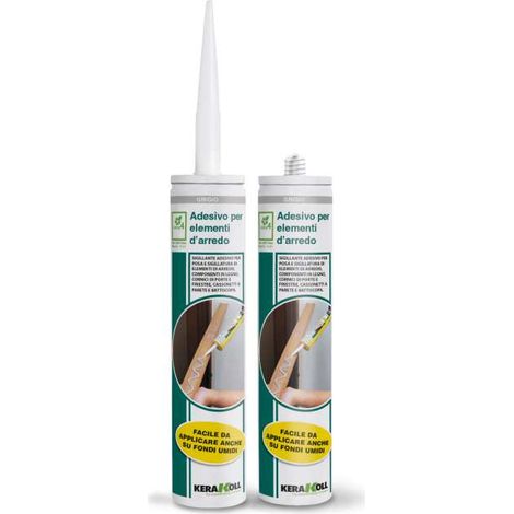 Kerakoll Adesivo Sigillante Acrilico Grigio - Elementi d'Arredo 310ml (1/3)