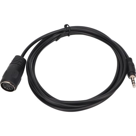 Câble convertisseur audio DIN 5 broches femelle vers 3,5 mm mâle, âme en cuivre pur, 1,5 m (4,9 pi). (1/5)