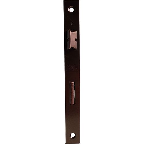 Serratura bronzata ad incasso per porta legno ad infilare patent bordo quadro, diametro 40mm (1/5)