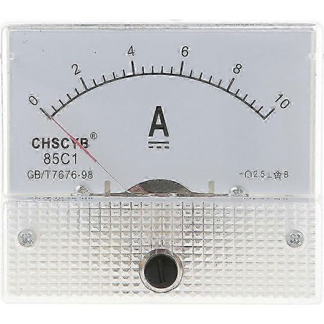 Ampèremètre analogique 0-10 A, de forme rectangulaire, pour la surveillance électrique. (1/5)