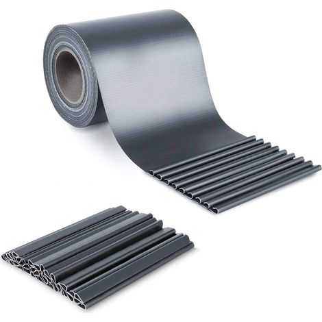 PVC-Sichtschutzstreifen 50 m x 19 cm + 35 Clips für Gartenterrassenzäune (1/5)