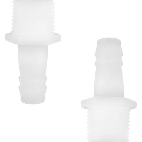 Set mit 2 Kunststoff-Schlauchreduzierstücken, 12 mm Außendurchmesser (Schlauchanschluss) x G1/2 Außengewinde, Anschlussadapter für Aquarien (1/5)