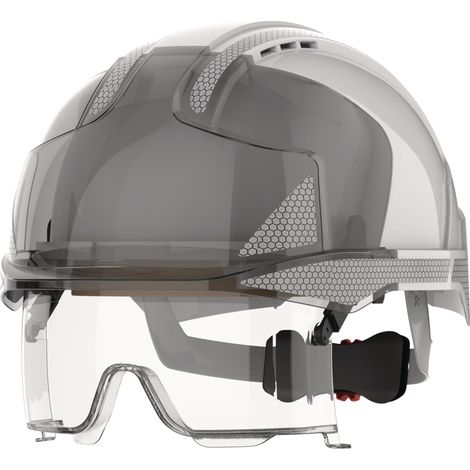 Casque industriel EVO® VISTAlens® blanc/fumé ABS EN 397, EN 50365
