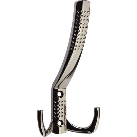 SO-TECH - Patère murale JASMIN - métal, crochet design pour vestiaire, entrée et chambre - L67×P76 mm - (Long) - Gris foncé