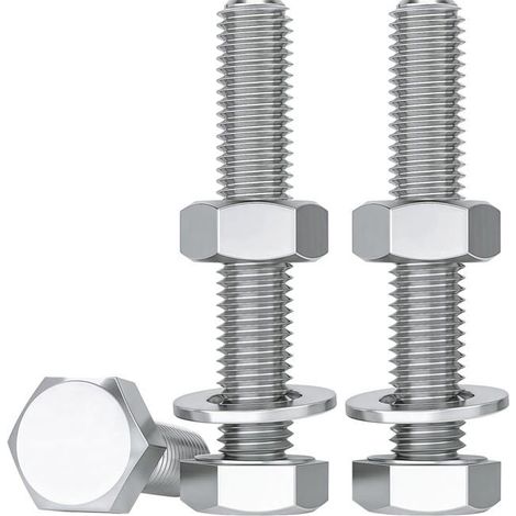 Boulons et écrous inox M8 - REM - Acier inoxydable 304 - Anti-corrosion - Anti-vibration - Tête hexagonale (1/5)