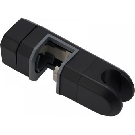 Support de pommeau de douche universel 15 mm-30 mm chromé pour barre de douche réglable(noir) (1/4)