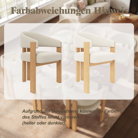 Chaise de salle à manger ergonomique (lot de 6) avec rembourrage épais, pieds en fer robustes et finition bois – respirante, facile d’entretien, idéale pour chambre, cuisine et salon (1/5)