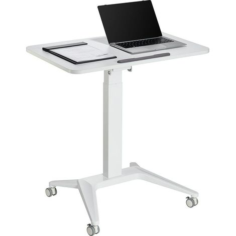 Maclean MC-453W scrivania mobile bianca regolabile