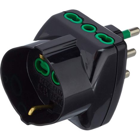 Adattatore da s17 a 2p17/11+1p40 vertical system colore nero fanton 82241 (1/2)