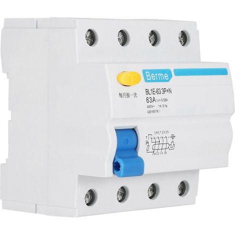 BL1E-63 Disjoncteur différentiel triphasé N 63A 230 V 30 mA