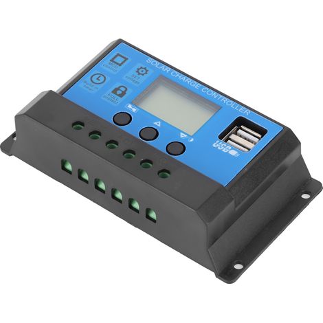 30A LCD 12V 24V Solarladeregler mit automatischer Erkennung, 4-stufiger Voll-PWM-Regler für Photovoltaikmodule (1/5)