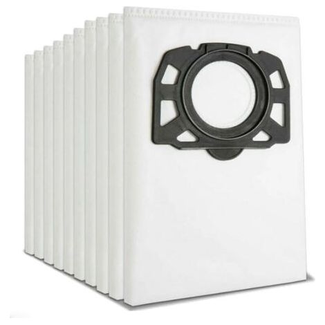 Confezione da 10 sacchetti filtro per aspirapolvere Kärcher 2.863-006.0 KFI 487, compatibili con gli aspirapolvere multifunzione Kärcher WD4 WD5 WD6 WD5P WD6P MV4 MV5 MV6.