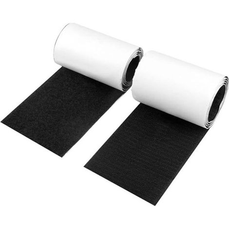Velcro autoadesivo nero extra resistente per pareti e pavimenti - 10 cm di larghezza - 1 metro di lunghezza Velcro autoadesivo (1/5)