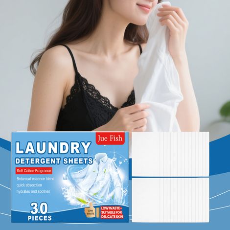 These washcloths gently remove stains and grease, leaving laundry soft and fragrant. Practical and effective for impeccably clean clothes. – 30 count (1/5)