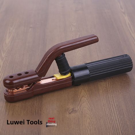 Pince à souder anti-brûlure 800A de Luwei Hardware, poignée de soudage en cuivre forgé rouge, poignée de soudage renforcée anti-fuite (pince à souder marron) (1/5)