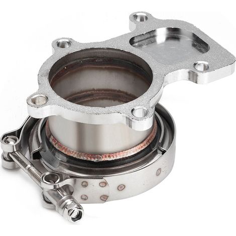 Adaptateur en acier inox pour flasque turbo downpipe Holset WH1C HX35 HX35W vers collier V 3" (1/5)