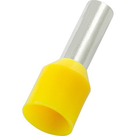 Embout à sertir 1mm², Jaune, longueur 8mm