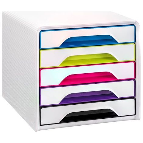 Module de classement Cep Smoove Arctic 5 tiroirs - blanc/assortis
