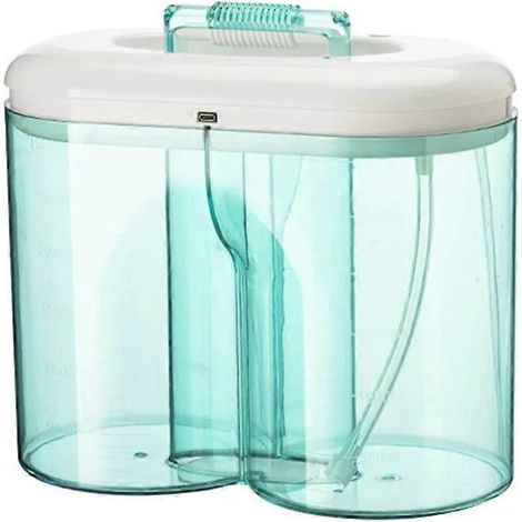 Automatischer Aquarium-Wasserwechselbehälter mit elektrischer Pumpe, zwei 3000-ml-Kammern und Reinigungswerkzeugen. (1/5)