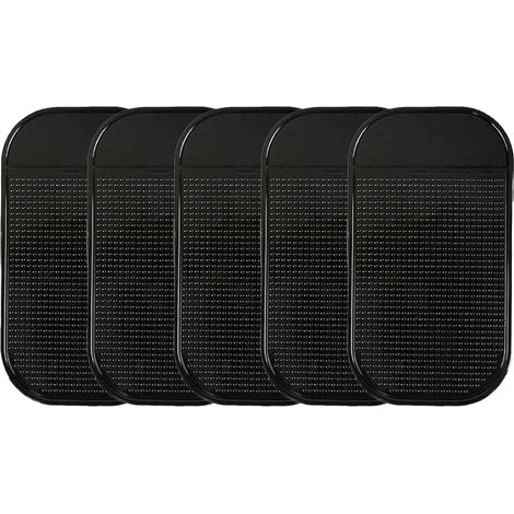 5 Pièces Tapis Antidérapant Voiture Tableau de Bord, Tapis Adhésif Antidérapant pour Tableau de Bord de Voiture, pour Contenir des Téléphones Portables, des Lunettes de Soleil, (1/5)