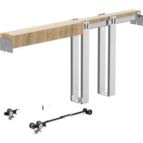 Kit telaio porta a scomparsa VEVOR, larghezza 610-762 mm, altezza 2032 mm, acciaio zincato, meccanismo di chiusura ammortizzata, montante in ferro, 610-914 mm e 2032 mm (1/2)