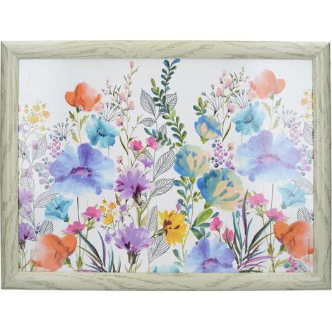 CREATIVE TOPS Bandeja Acolchada para Regazo, 44 x 34 cm, diseño de Flores