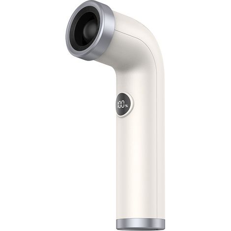 Mini ventilateur/sèche-cheveux turbo portable haute vitesse, sans pales, avec affichage numérique et tube flexible haute vitesse. (Abricot) (1/4)