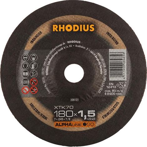 RHODIUS XTK70, 25 Stück, 180 x 1,5 mm, Trennscheibe