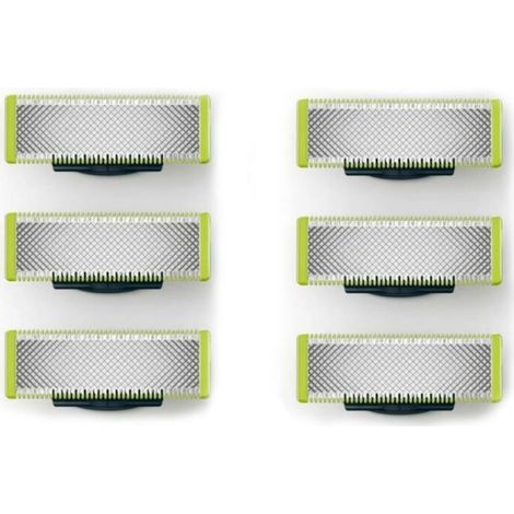 Applicable à - Lames de rechange, pour rasoir/tondeuse électrique, acier inoxydable robuste, taille, stylisation et rasage, lot de 6 (1/4)
